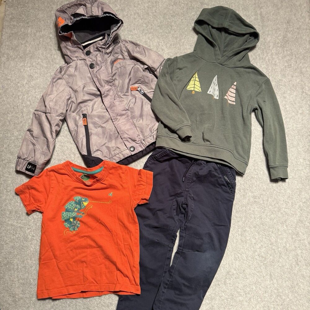 London Fog Lightweight Jacket Boys 3T Gray Lined Hooded Reflective Multiseason